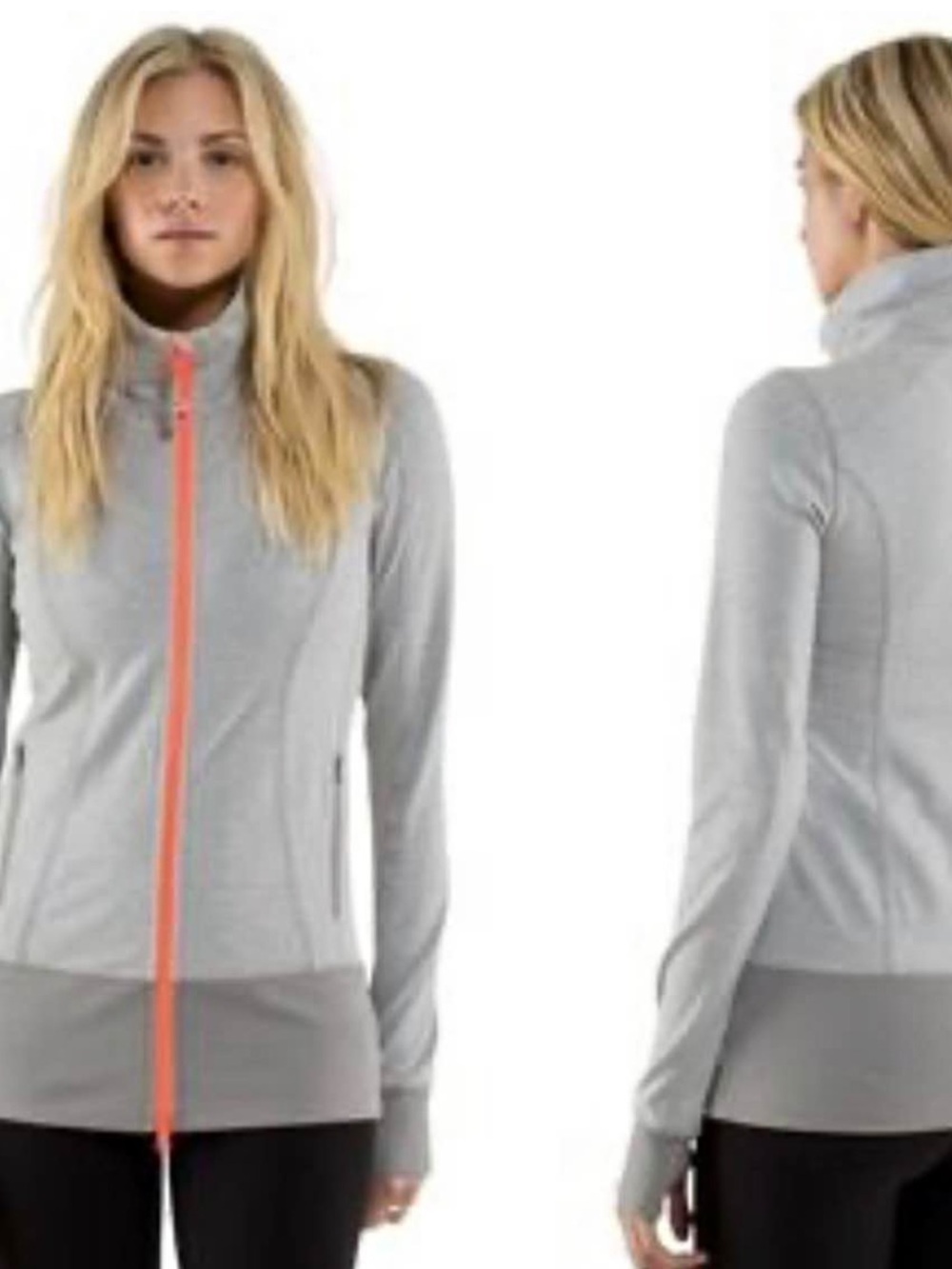 LULULEMON Nice Asana Jacket Heathered Medium Grey/Ambient Grey, NWOT, size 8 - Picture 2 of 9